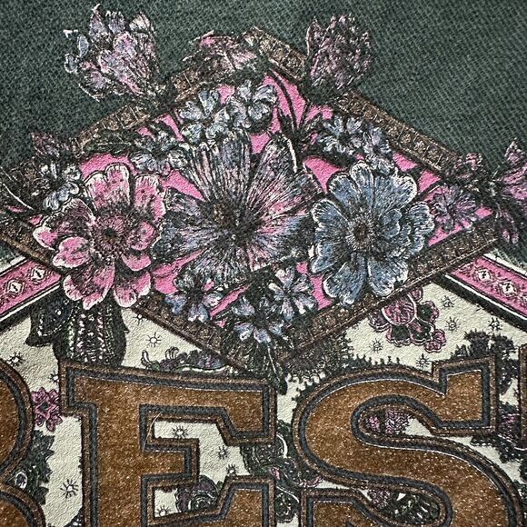 Vintage Best American Clothing Co Crewneck Sweater Floral Shoulder Pads Medium - Picture 5 of 7